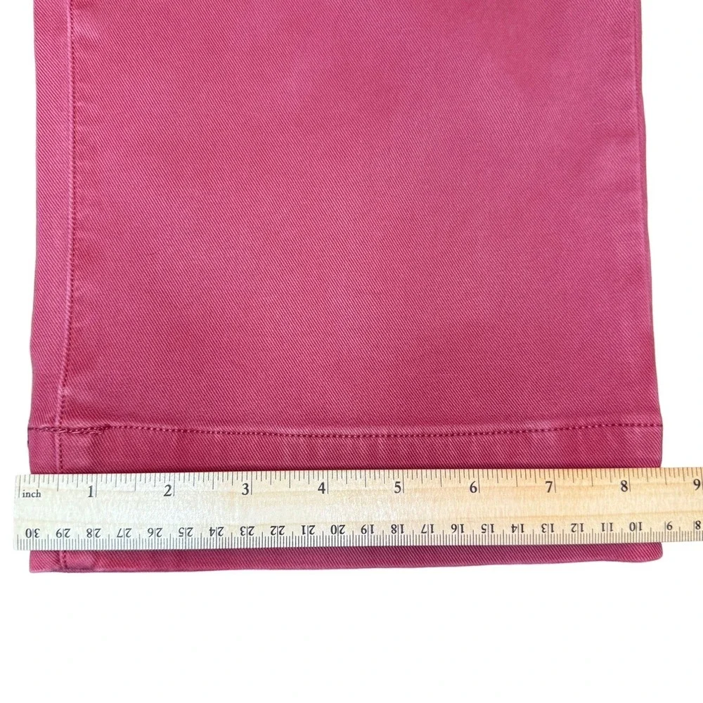 Spanx Stretch Twill Cropped Wide Leg Pant Medium Pink Mauve Pull On High Rise